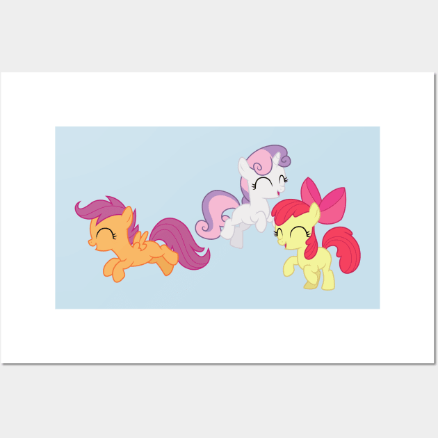 Happy Cutie Mark Crusaders Wall Art by CloudyGlow